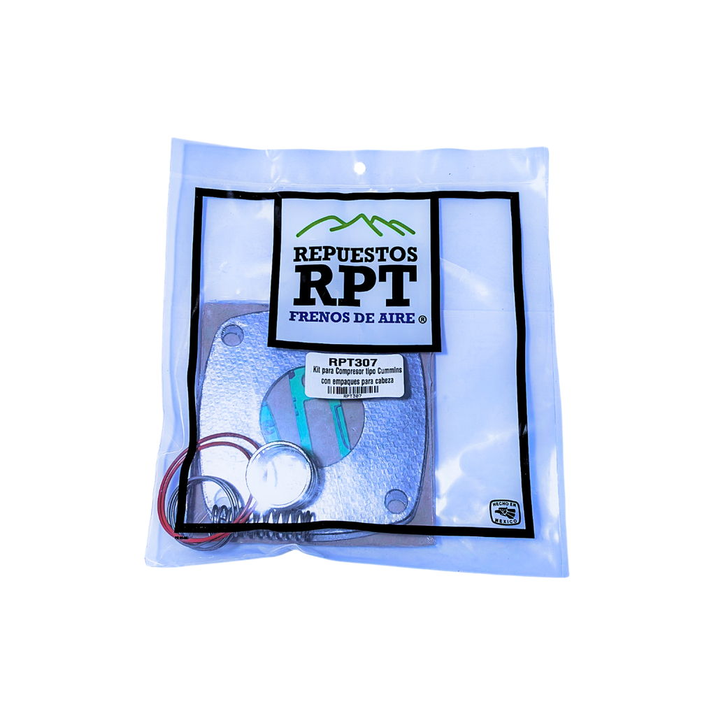 Repuesto RPT P/Compresor tipo Cummins con empaques para cabeza