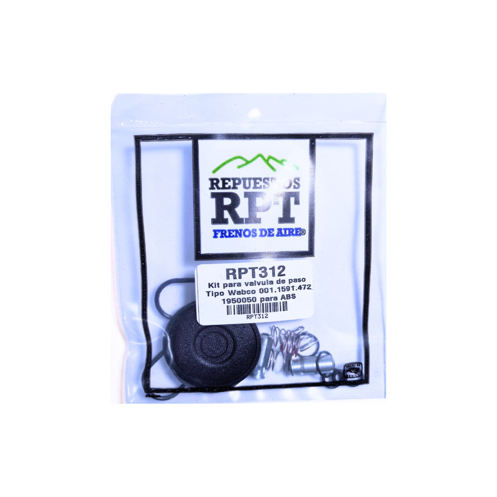 Repuesto RPT para Valvula de paso Tipo Wabco 001 1591 4721950050 para ABS
